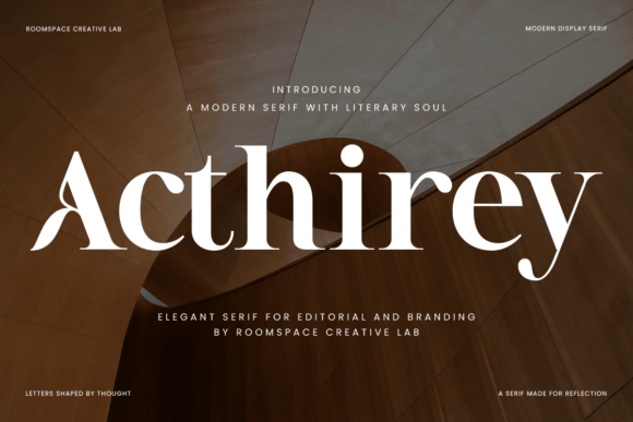 Acthirey Font: A Serif Typeface for Crafters