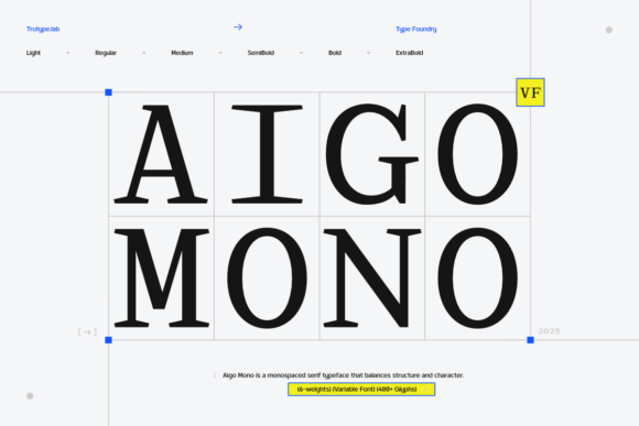 Aigo Mono: A Serif Typeface for Makers