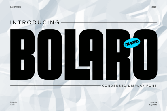 Bolaro Typeface: Bold Clarity for Modern Editorial Design