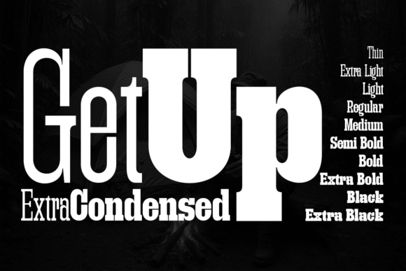 Getup Extra Condensed Typeface for Business Branding