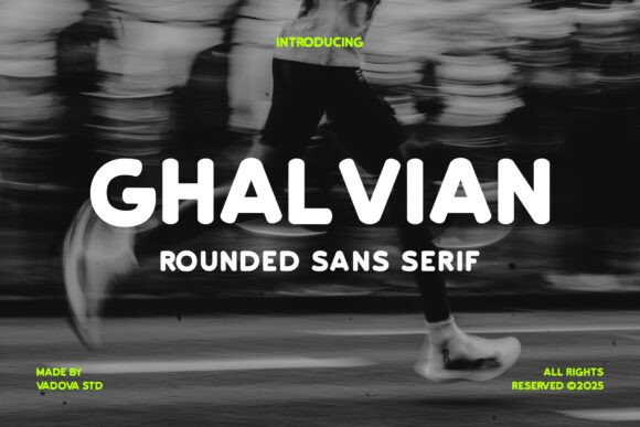 Ghalvian: A Rounded Sans Serif Typeface for Modern Editorial Design