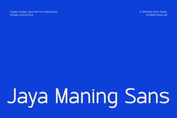 Jaya Maning Sans: A Modern Typeface for Branding