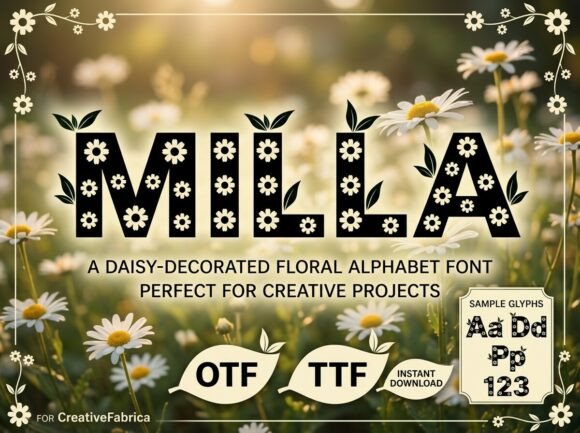 Milla: A Whimsical Display Font for Branding