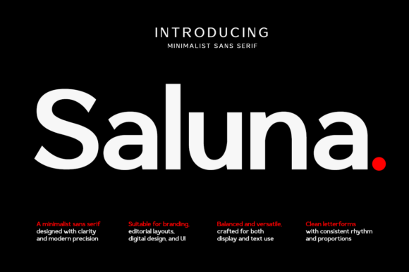 Saluna: A Modern Sans Serif Typeface for Editorial Clarity