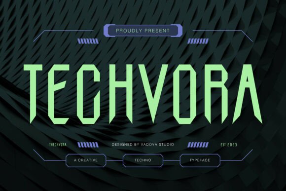 Techvora: A Futuristic Sans Serif Typeface for Web Design